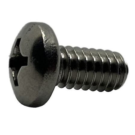 #10-24 X 5/8 In Slotted Pan Machine Screw, Plain Steel